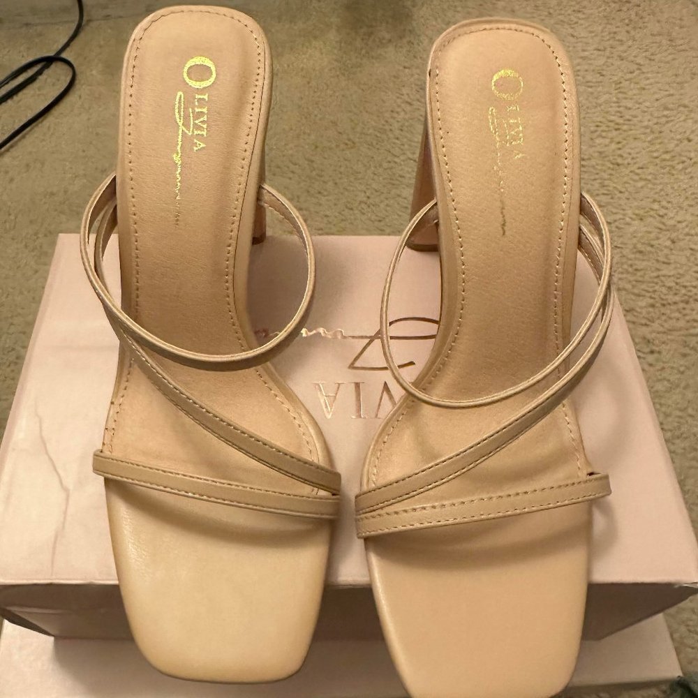 BRAND NEW Nude Square Heels 7.0 US